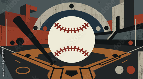 Baseball on Home Plate Closeup.