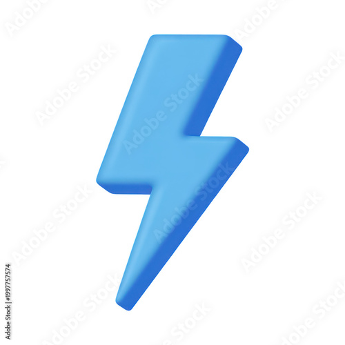 Free Download Vibrant blue lightning bolt striking with creative energy in a modern artistic style - GFXLoad