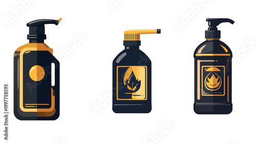 vector illustration of a oil bottle