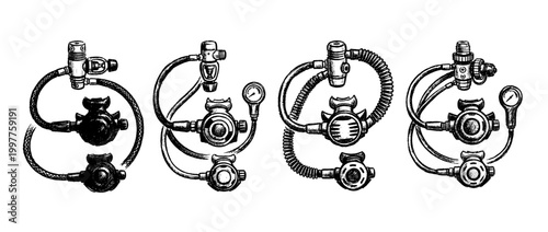 regulator , chalk texture vector set