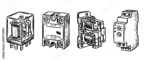 relay , chalk texture vector set