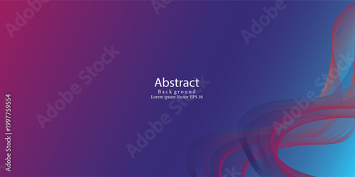 Abstract gradient purple blue background with fluid curved shapes and soft glow. Modern terendy desigran in vector illusttion