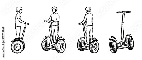 segway , chalk texture vector set