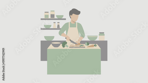 Bakery worker shaping dough at a counter in a small kitchen studio.