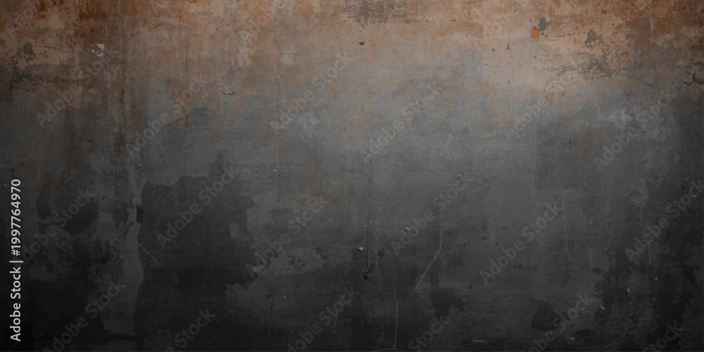 Fototapeta premium An aged grunge metal texture with a rusty surface and dark vintage pattern creates a rough dirty backdrop for an old weathered wall design