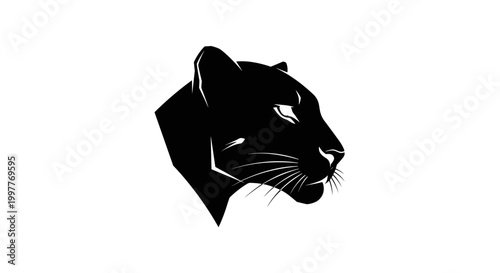 Black Panther Head Side Profile View.