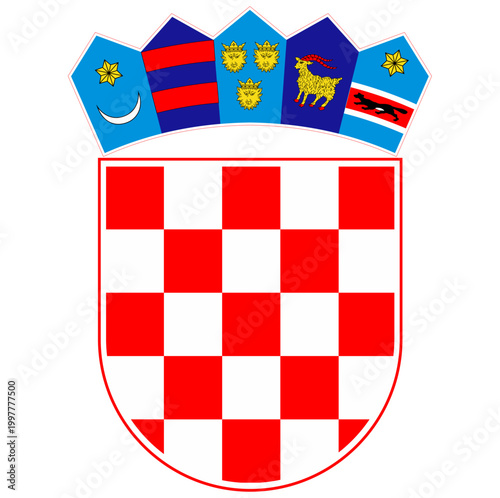 coat of arms flag of Croatia vector isolated