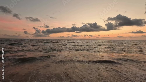 Sunset over the beach