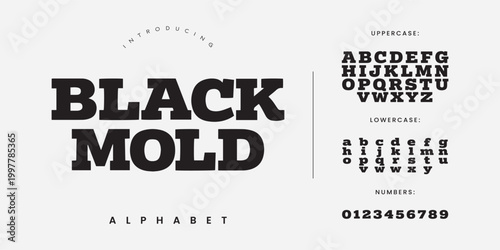 Black Mold bold heavy slab serif font for vintage poster and strong headline design