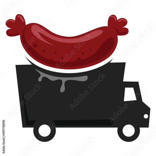 Food truck logo template