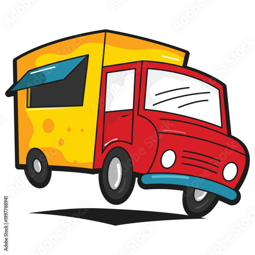 Food truck logo template