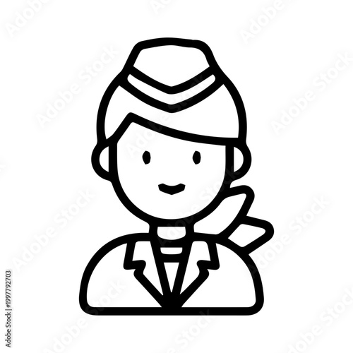 Flight Attendant Woman