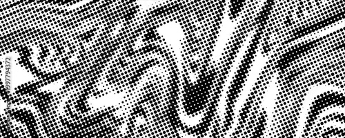 Background with irregular, chaotic dots, points, circle. Abstract monochrome pattern. Black and white color.eps,10