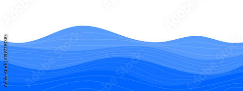 Flat gradient blue water ripples