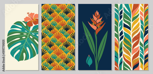 Tropical Leaf and Floral Patterns A Collection of Vibrant Botanical Designs