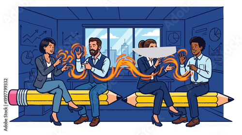 Synergetic Creative Agency Team Fueling Innovative Marketing Strategy and Brand Storytelling Through Dynamic Collaboration