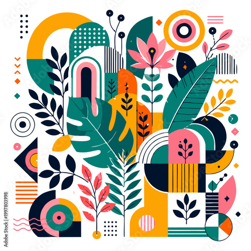 Photos Maximalist Geometric Abstract Vector Pattern