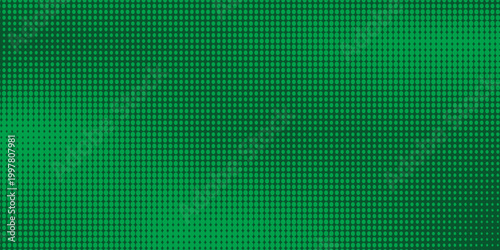Foto Abstract green halftone dot pattern background with gradient effect