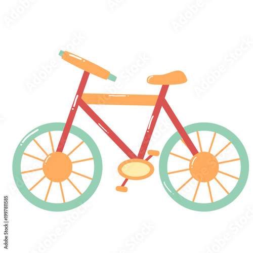 cute bicycle toy illustration