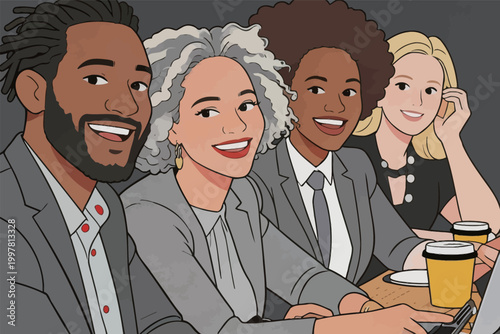 Diverse Business Professionals Collaborating at Meeting