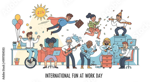 People Having Fun At Work Office 1.