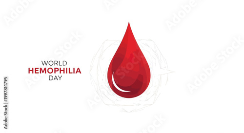 Red Blood Drop World Hemophilia Day.