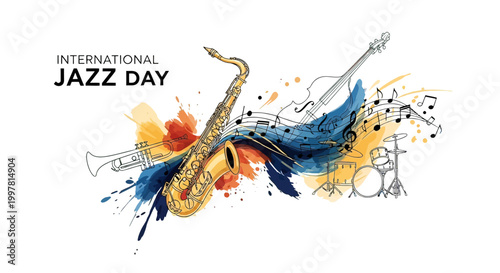 Saxophone Instrument Music Jazz Day.