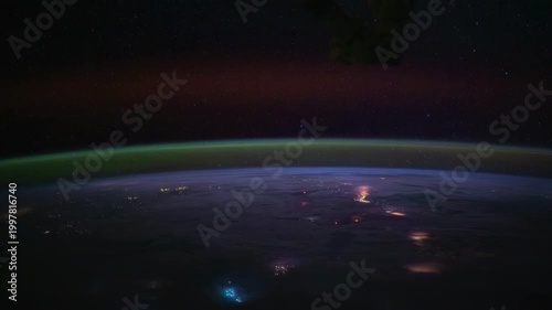 Time-lapse planet Earth at night. Elements of this image furnished by NASA