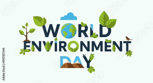 World Environment Day awareness campaign logo.