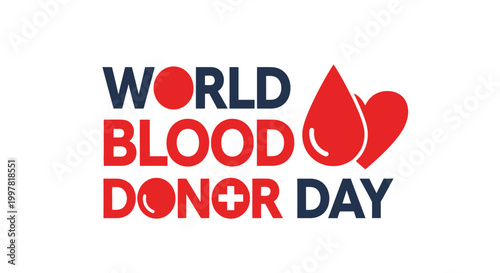 World Blood Donor Day awareness campaign logo.