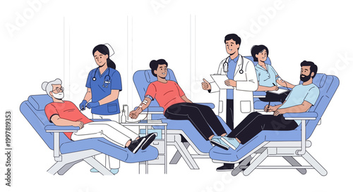 Blood Donation Medical Team.