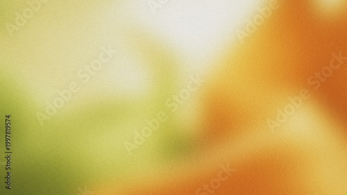Abstract Green Orange Gradient Background with Soft Blurred Light Texture