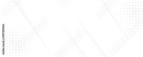 Modern abstract white background with soft diagonal lines and dotted halftone texture. Clean minimal design template for business, technology, corporate, digital, or presentation projects.