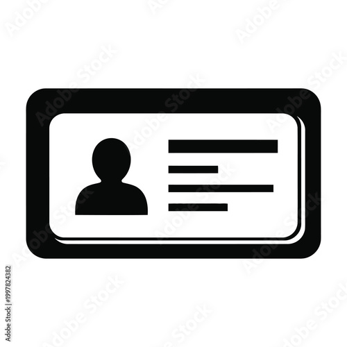 ID card with silhouette person