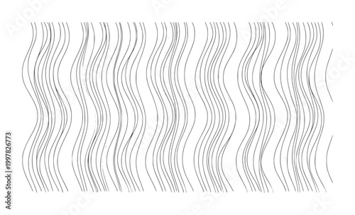 Dark wavy lines white pattern abstract black curve