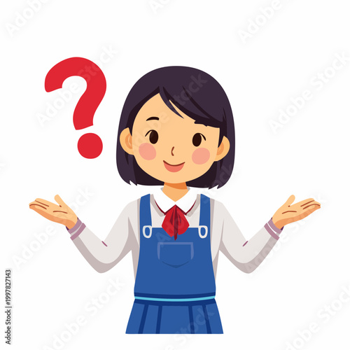 疑問を抱く女性保育士のイラスト