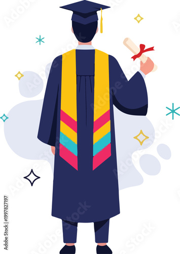Graduate in Academic Robes.