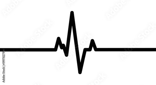 ECG heartbeat pulse wave rhythm.