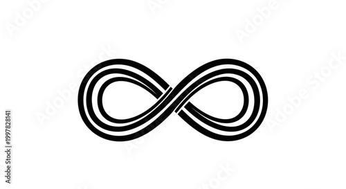 Schilderij op canvas Infinity symbol made of lines.