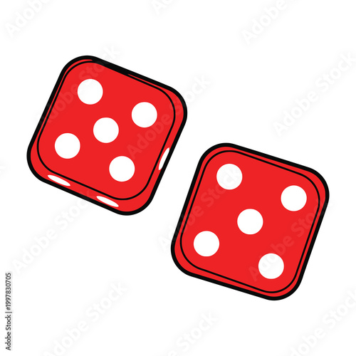 Red dice game luck chance