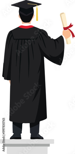 Man in Graduation Gown 5.