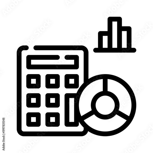 calculator line icon