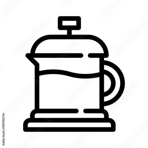 frenchpress line icon