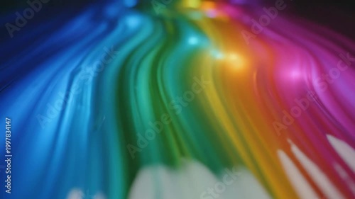 Rainbow gradient liquid paint wave texture background