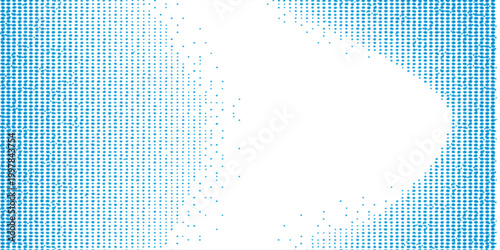 Warna halftone tekstur langit biru dengan awan. Vektor pola awan abstrak bertitik latar belakang tekstur piksel dengan ruang salinan. Langit mendung vintage