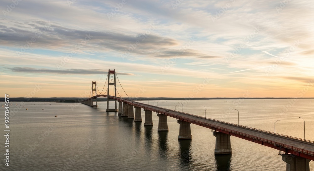 Obraz premium Calm Sunset over Long Bridge