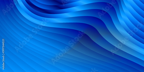 deep blue ribbed glass texture with wave lighting and soft vertical gradients on dark background, abstract futuristic design ideal for digital interfaces, branding, and tech visuals