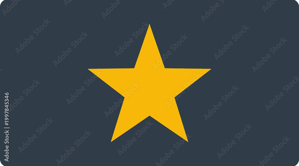 Fototapeta premium A shiny 3d golden star icon on a black background serves as a bright award symbol and holiday decoration for a celebration or web design