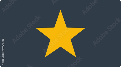 A shiny 3d golden star icon on a black background serves as a bright award symbol and holiday decoration for a celebration or web design