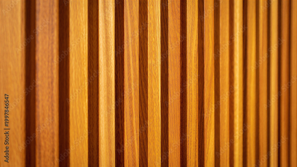 Obraz premium Modern vertical wooden slat wall paneling background with paneling background vertical interior